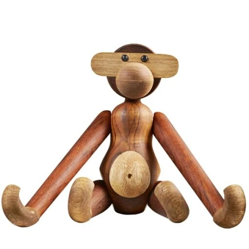 Kay Bojesen Wooden Monkey, Mittelgroß, Teakholz -Kissen Verkaufsv Shop 126 KayBojesen iso