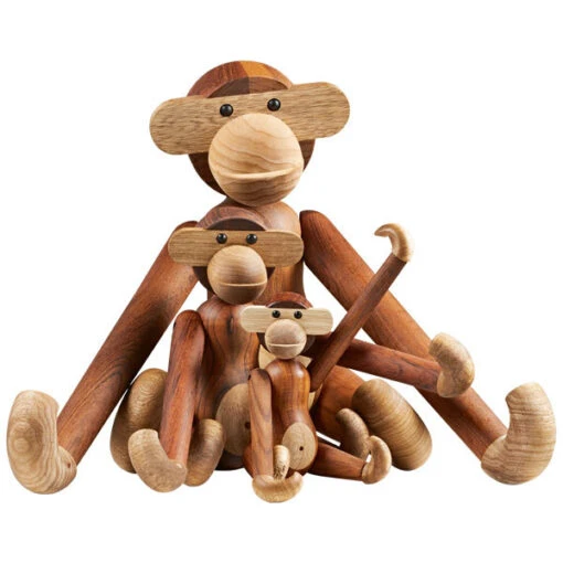 Kay Bojesen Wooden Monkey, Mittelgroß, Teakholz -Kissen Verkaufsv Shop 134 KayBojesen iso