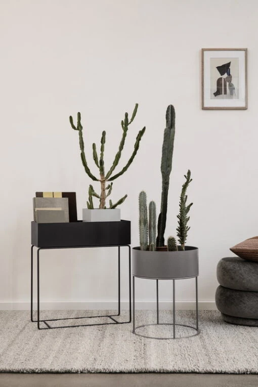 Ferm LIVING Plant Box Pflanztopf, Quadratisch, Hellgrau -Kissen Verkaufsv Shop 19 10016