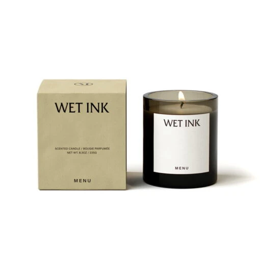 Menu Olfacte Duftkerze, 235 G, Wet Ink -Kissen Verkaufsv Shop 3200049 Olfacte Scented Candle Wet Ink Poured Glass Candle 2