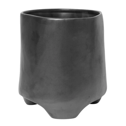 Ferm LIVING Esca Übertopf, Mittelgroß, 19 Cm, Schwarz -Kissen Verkaufsv Shop 732FermLiving AK