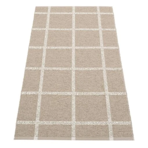 Ada Teppich 70 X 150 Cm, Dunkles Leinenbeige – Steingrau Metalli -Kissen Verkaufsv Shop 8Pappelina 21 th