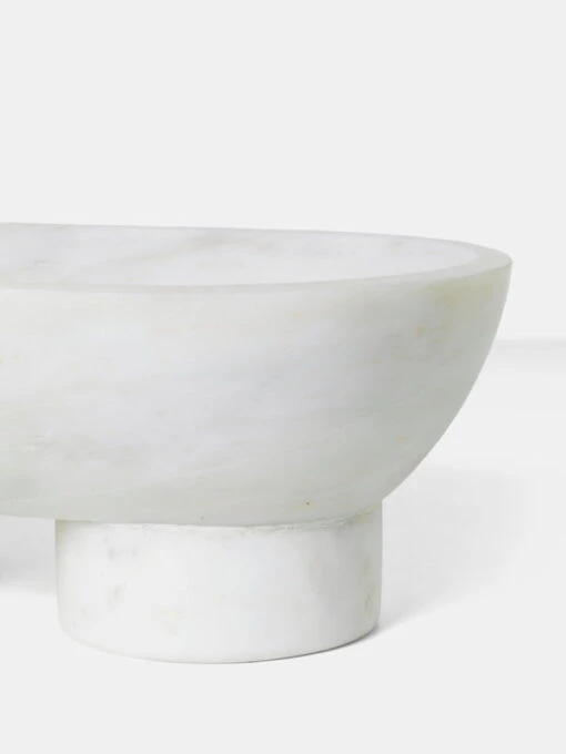 Ferm LIVING Schale Alza, Weißer Marmor -Kissen Verkaufsv Shop Alza bowl white detail 28129