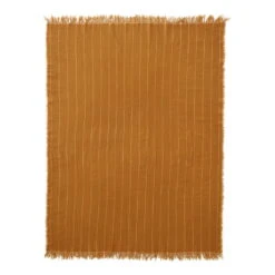 Menu Battus Decke, Ocker -Kissen Verkaufsv Shop Battus blanket ochre full VS