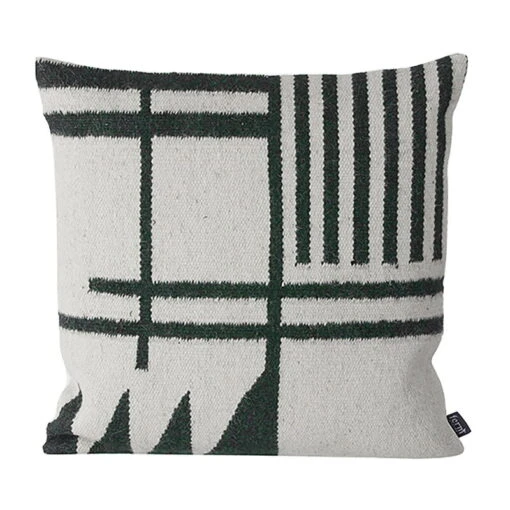 Ferm LIVING Kelim Kissen, Black Lines -Kissen Verkaufsv Shop FL7221