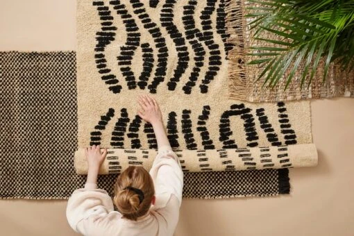 Dyyni Teppich, 160 X 230 Cm, Beige -Kissen Verkaufsv Shop Finarte Dyyni recycled cotton rug mood human 1