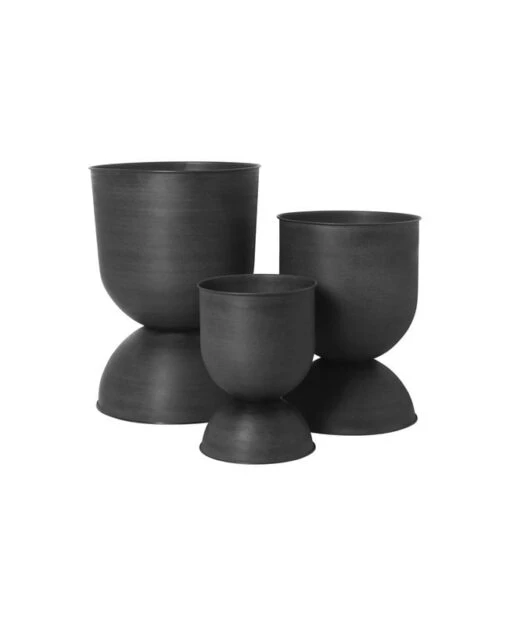 Ferm LIVING Hourglass Pflanztopf, L, Schwarz -Kissen Verkaufsv Shop Hourglass pot 100129 629 2