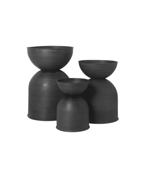 Ferm LIVING Hourglass Pflanztopf, L, Schwarz -Kissen Verkaufsv Shop Hourglass pot 100129 629 3