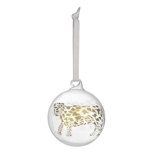 Iittala Glaskugel 2021, OT Cheetah -Kissen Verkaufsv Shop II1059952 Collectable Christmas glass ball 2021 OT Cheetah EE