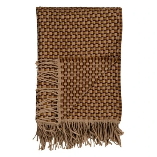 Isak Überwurf, 150 X 210 Cm, Chestnut -Kissen Verkaufsv Shop ISAK THROW 5352 THUMB white