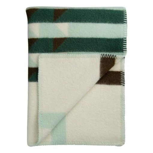 Kvam Überwurf 135 X 200 cm, Grün -Kissen Verkaufsv Shop KVAM THROW 5213 THUMB white