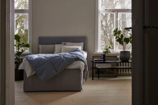 Moona Bettüberwurf Für Doppelbett,260 X 260 cm, Nebelblau - Damp -Kissen Verkaufsv Shop Matri Basic Quilted Moona fog blue 0256 lr 1