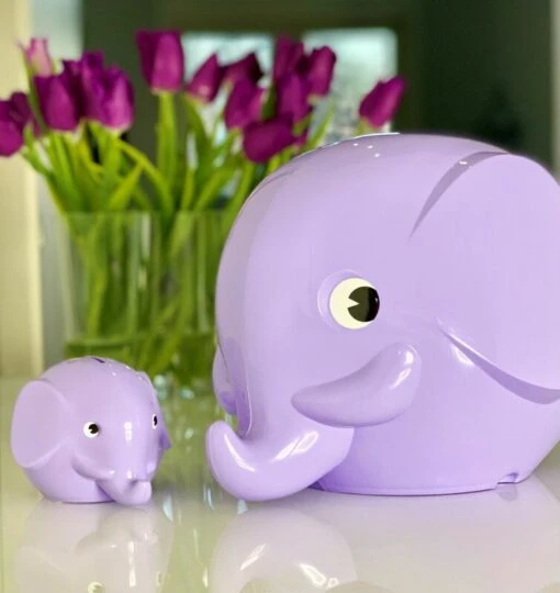 Medi Elephant Sparbüchse, Lavendelblau -Kissen Verkaufsv Shop Maxi and Medi Fantti lavender 2022 1