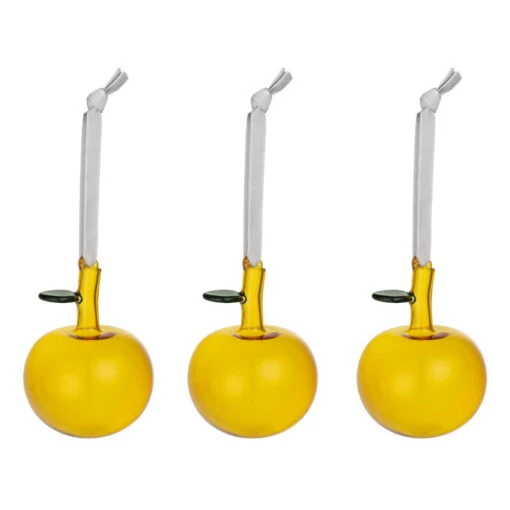 Iittala Glasapfel, 3 Stück, Gelb -Kissen Verkaufsv Shop OTC glass apple 3set yellow EE