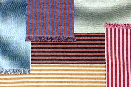 Hay Stripes And Stripes Teppich, 60 X 200 Cm, Bluebell Ripple -Kissen Verkaufsv Shop Stripes and stripes family 03 2