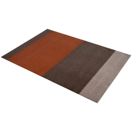 Stripes Teppich, 90 x 130 cm, Braun - Terrakotta -Kissen Verkaufsv Shop TICA Floormat Stripes horizon 10014 90x130 5710555100142 b