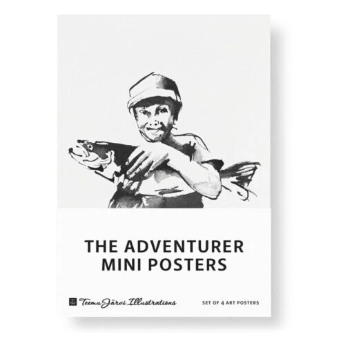 The Adventurer Miniposter-Set, 4 Stück -Kissen Verkaufsv Shop The adventurer Mini Poster set Teemu Jrvi Illustrations