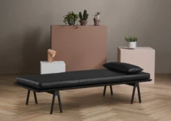 Woud Level Kissen Für Daybed, Schwarzes Leder Silk -Kissen Verkaufsv Shop Woud 17.11.22 Milj optagelser1379