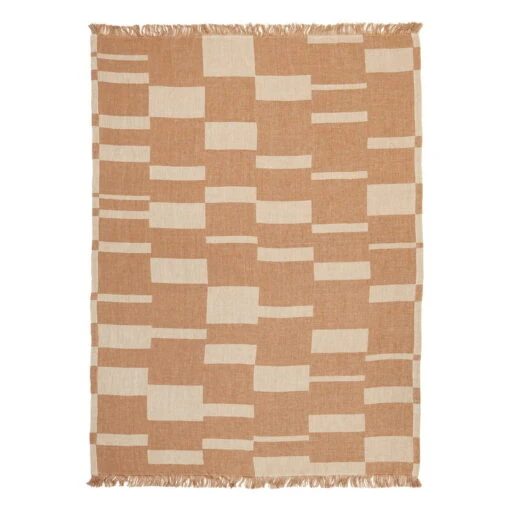 Oras Decke, 140 x 190 cm, Brown Sugar – Natur -Kissen Verkaufsv Shop anno 03 oras linen throw 140x190 brown sugar natural ee